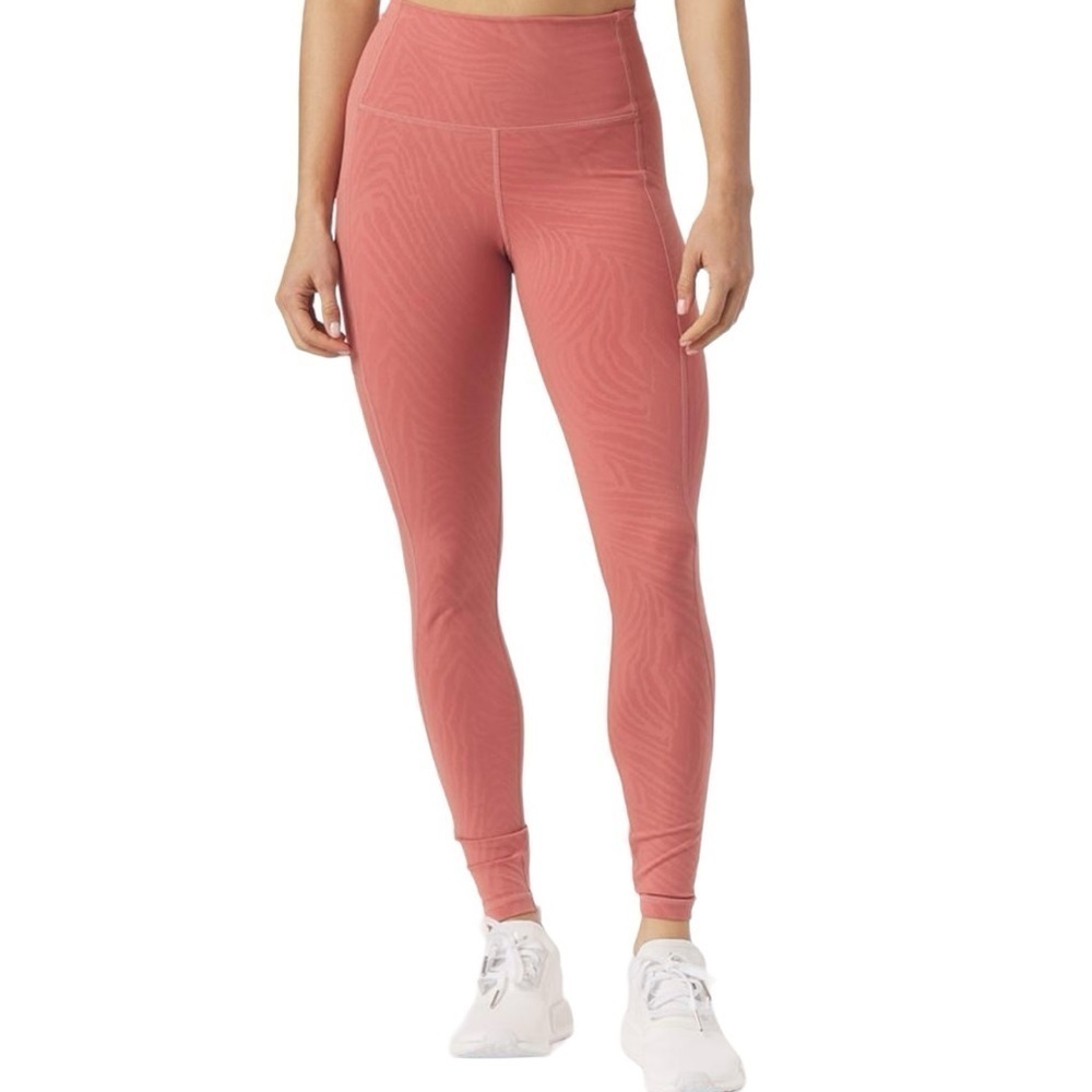 Glyder Taper Legging Side Pockets Clay Zebra Gloss Size Medium Activewear